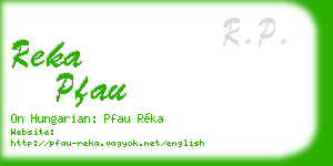 reka pfau business card